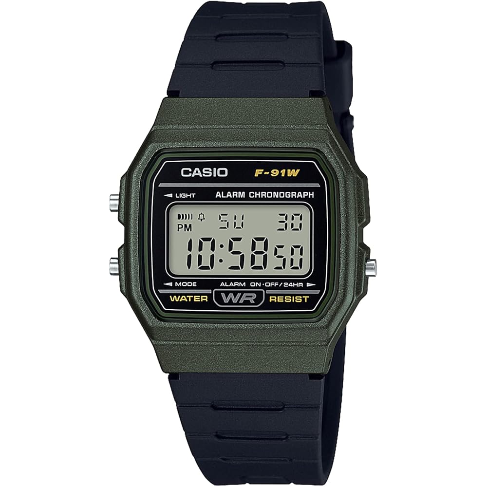 Casio Collection F-91WM-3AJH Digital Watch Black 33mm Water Resistant Unisex
