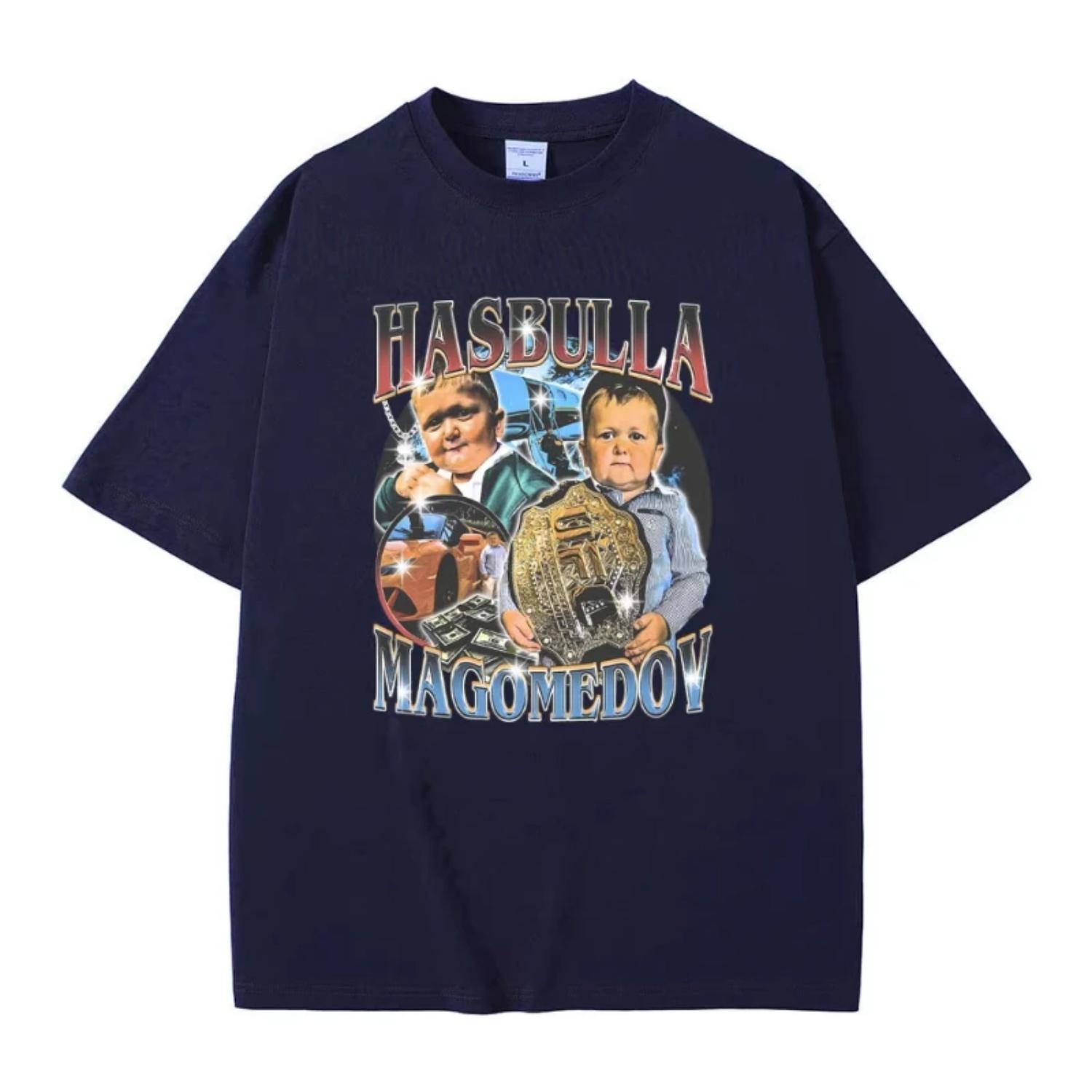 

Hasbulla Magomedov Funny Meme T-shirt Men s Vintage Oversized Tshirt Men Women Casual Cotton T Shirt Short Sleeve Fan Gift S чёрный