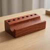 Wood Pen Stand Recessed Channel Wooden Pen Display Stand Desk Accessory Minimalist Space-Saving
