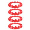 4Pcs 10 Inch ATV Wheel Trim Hub Protection Decor Rim Cap Plastic Scratch Proof Sporty Look for Go Kart Red