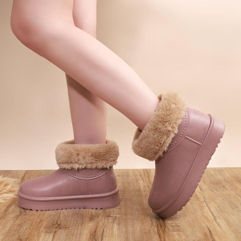 EVA Neperšlampami Pliušiniai Sniego Batai Žieminiai Platforminiai Lietaus Batai Medvilniniai Batai Virtuvės Šilti Batai