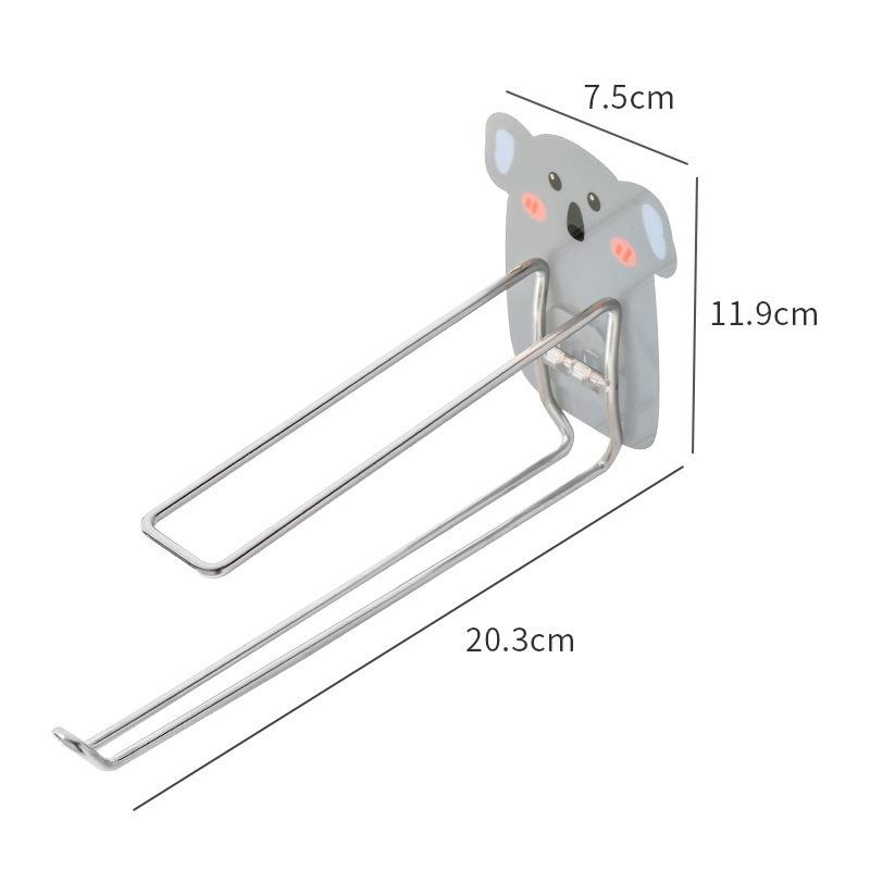 Cartoon Hanger Storage Rack Hook For Clip Free Punching Wall-Mounted Racks Multifunctional Balcony Organizer Storage Rack