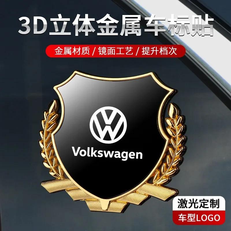 FD-10Valve Stems Caps 3D Alloy Car Fender Emblem Laser Logo Window Badge For Volkswagen Golf Bora Jetta Beetle Scirocco POLO Sharan S