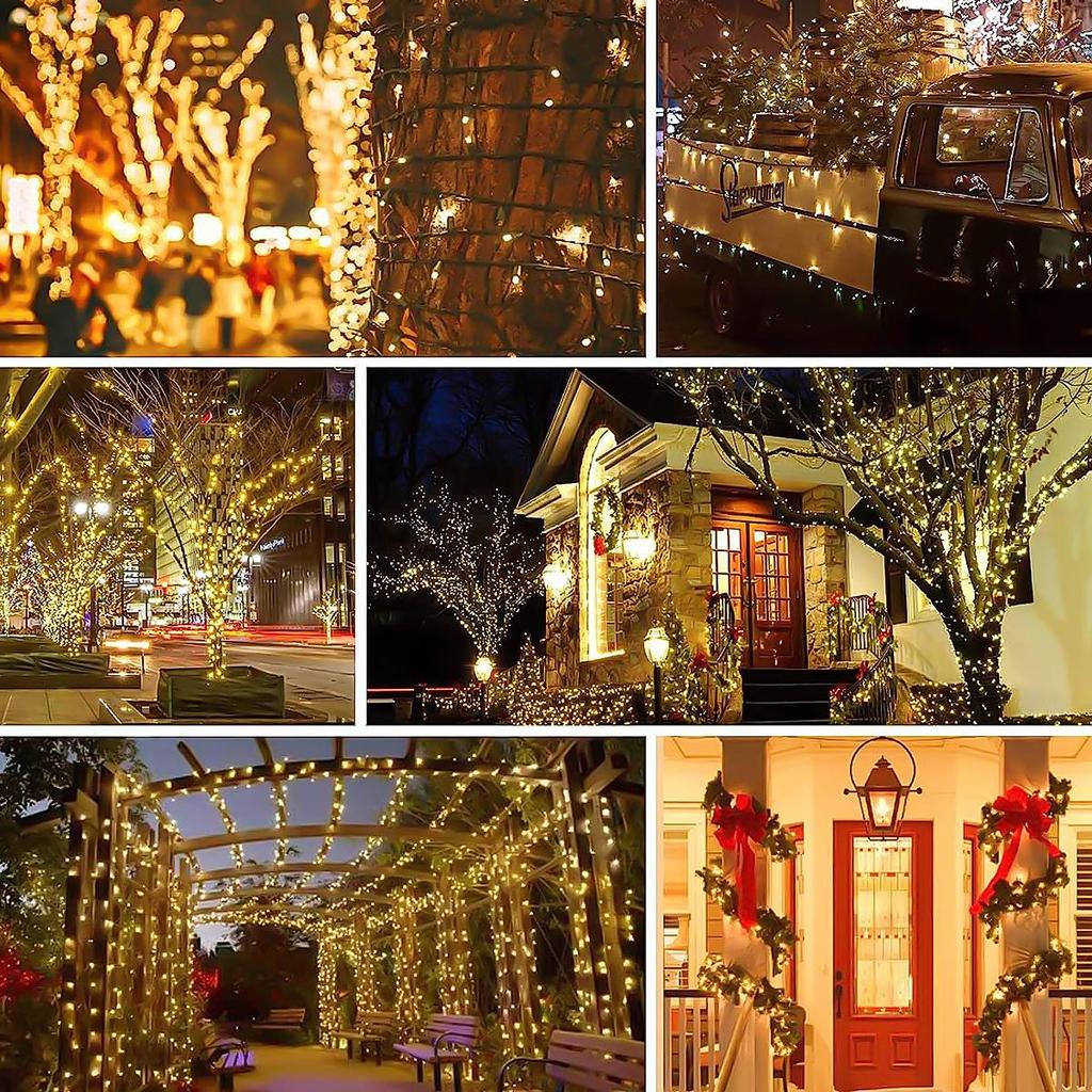 300LED Outdoor Solar Lights String Fairy Lights 8 Pattern Garden Wedding Decoration Waterproof