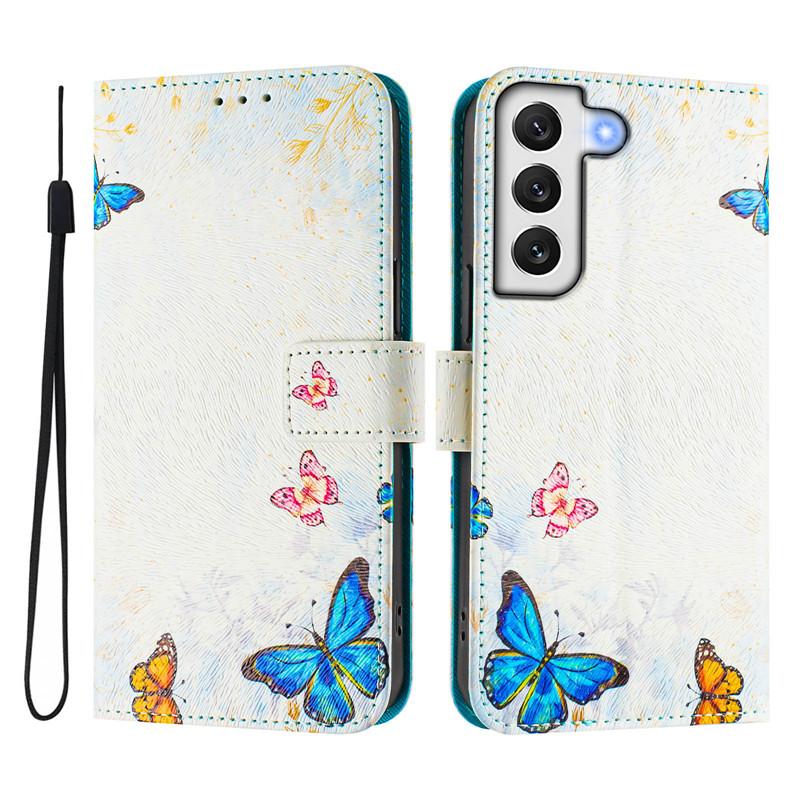 Luxury Flip Leather Case For Samsung Galaxy S21 Ultra Flip Cover On For SAM S22+ Plus S21 FE 5G Wallet Bags Flower Cases Shell