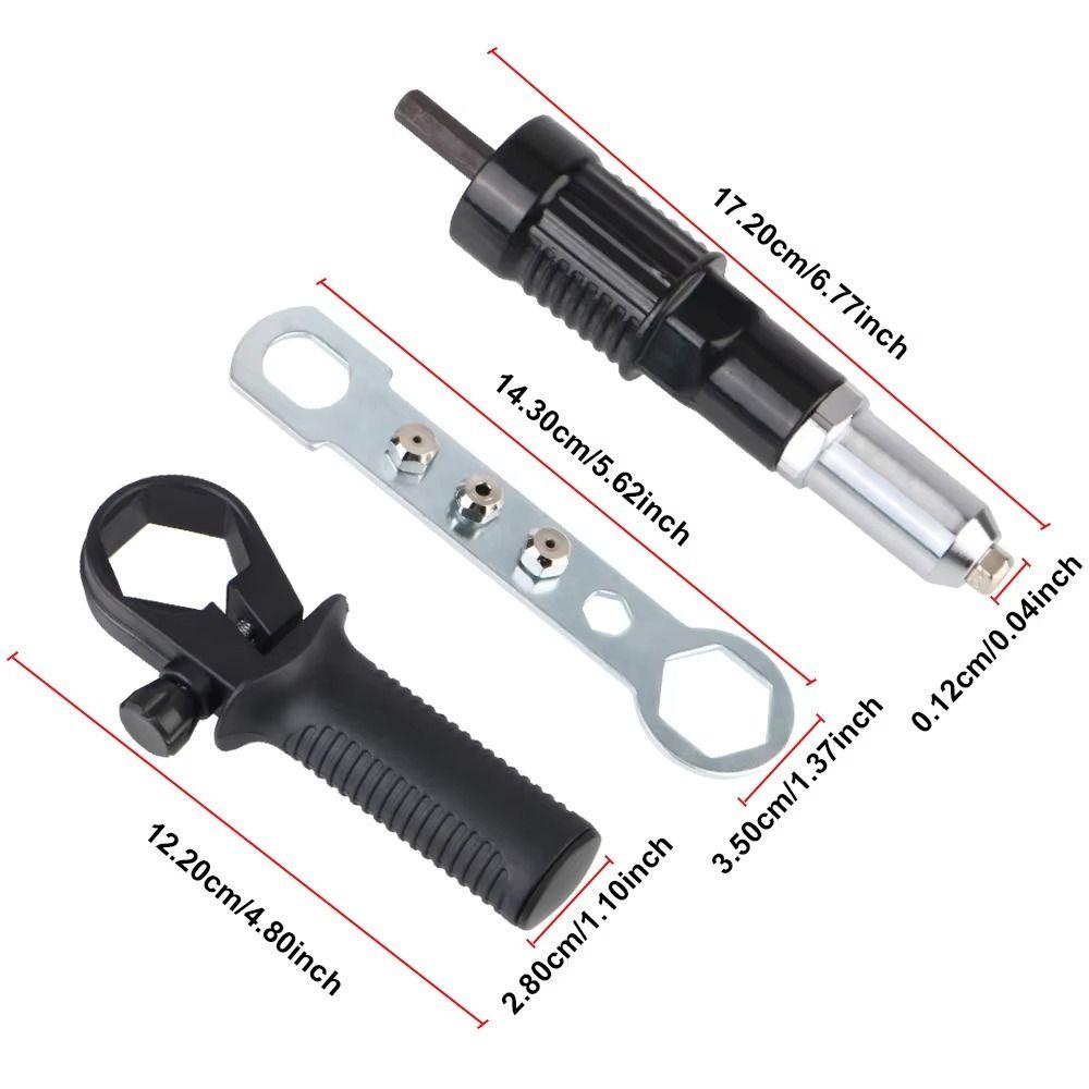 1Set Riveter Insert Riveting Drill Joint Adapter Cordless with Nuts Electric Rivet Torch Nut Torch Machine Accessory
