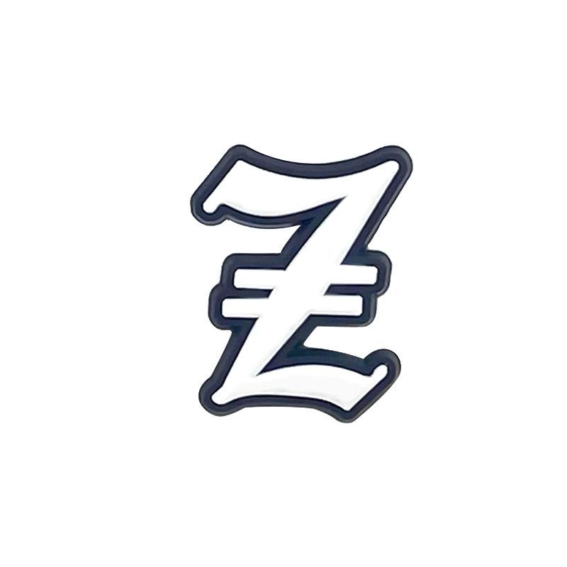 1 StückNeuer Stil Anhänger Altenglischer Buchstabe PVC Loch Schuh Schuhe Blume Silberner Buchstabe Schuhe Anhänger Schuhe Dekoratives Zubehör