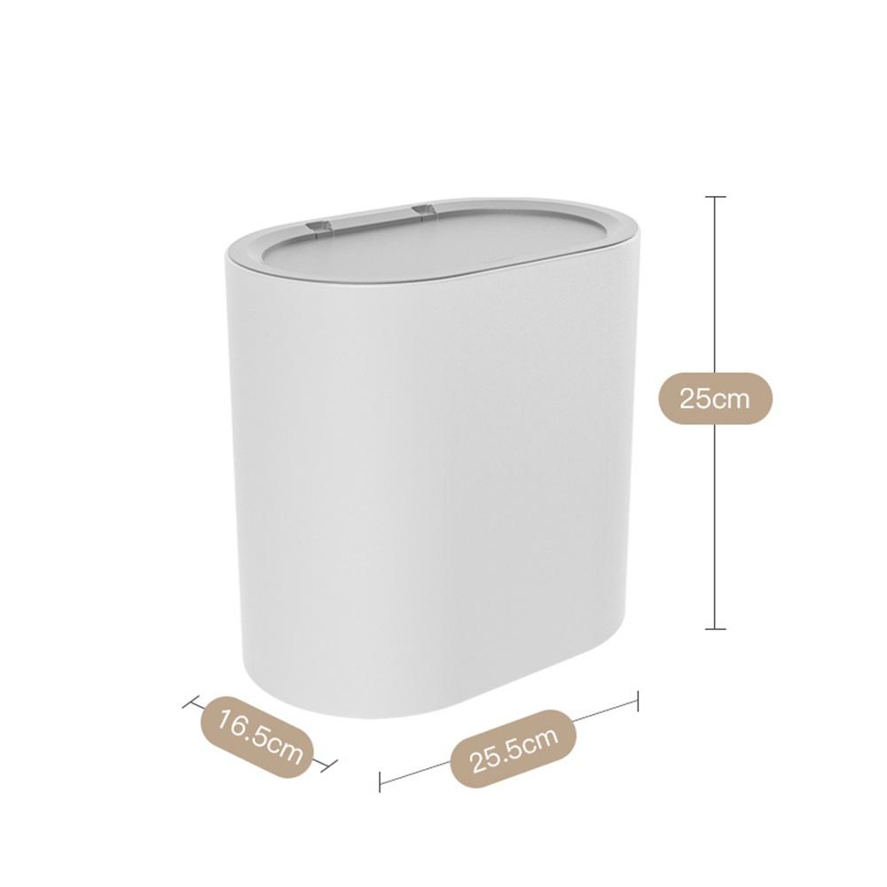 Trash Can 7l 12l Press Type Household Simple High Color Value Waste Bins Desktop Toilet Narrow Gap Garbage Bin Trash