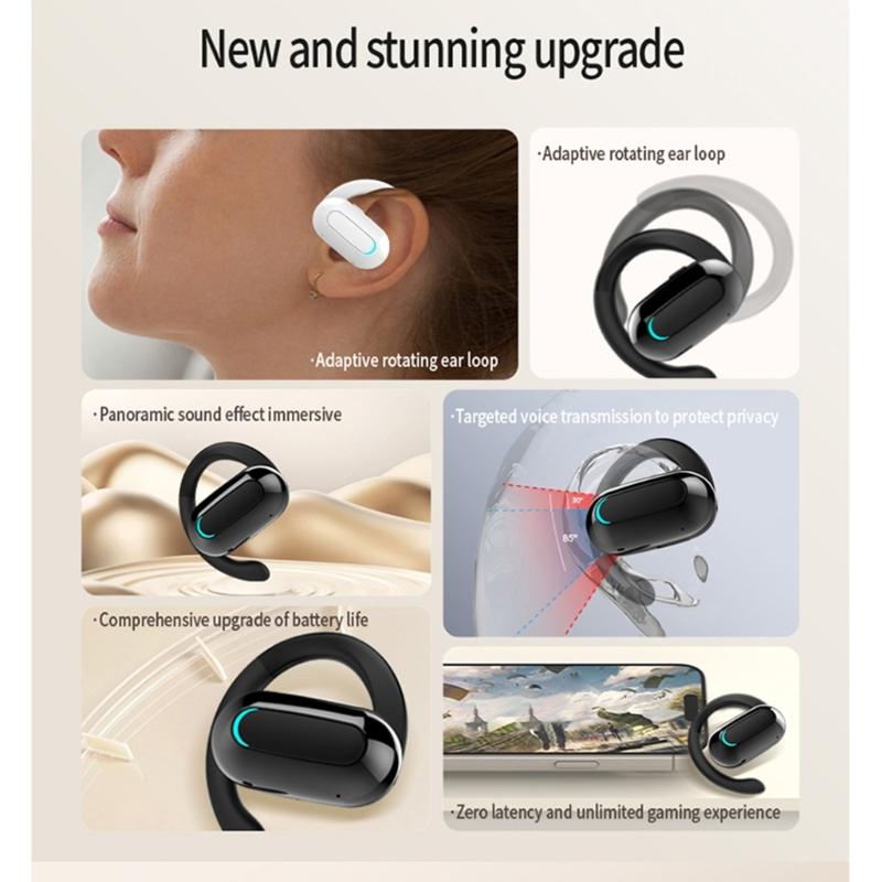 Highly Fidelity Bluetooth-compatible 5.3 Earbuds with Earhook ,10M Distance Wireless Earbuds Waterproof Sport Headphones