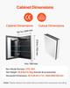 Lighted Mirror Medicine Cabinet 50 x 70 cm Bottom Lighting Recessed Wall