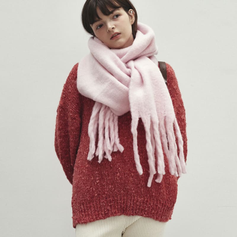 LOEIL FIRST LABEL BOLD MUFFLER_PINK