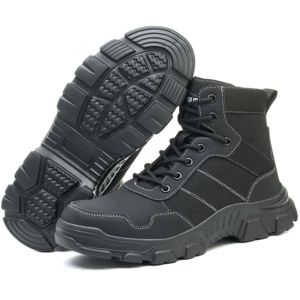 Light Breathable Work Boots Men Steel Toe Shoes Safety Boots Puncture-Proof Protective Shoes Indestructible Safety Shoes