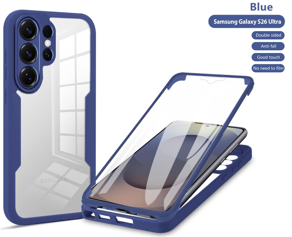 Transparent Anti Shock Anti Fall 360 Full Protect Phone Case for Samsung Galaxy S25 Edge S26 S24 Ultra S23 S26 S25 Plus S25 FE
