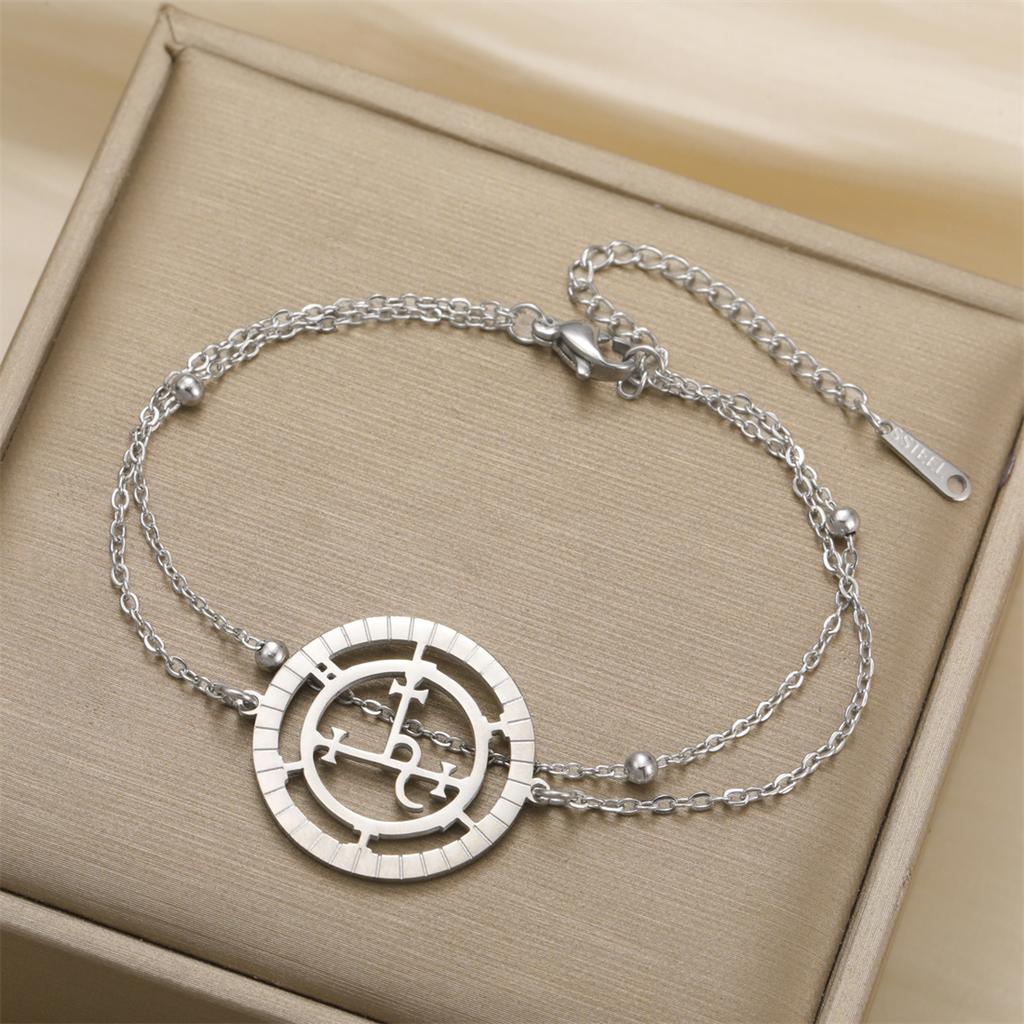 Goddess Sigil of Lilith Bracelet Stainless Steel Judaism Mythical Lilith Bracelets Women Men Solomon Amulet Jewelry Gift