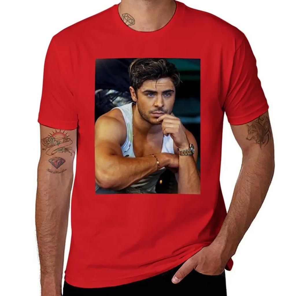 Zac Efron Model T-Shirt heavyweights boys animal print T-shirt men