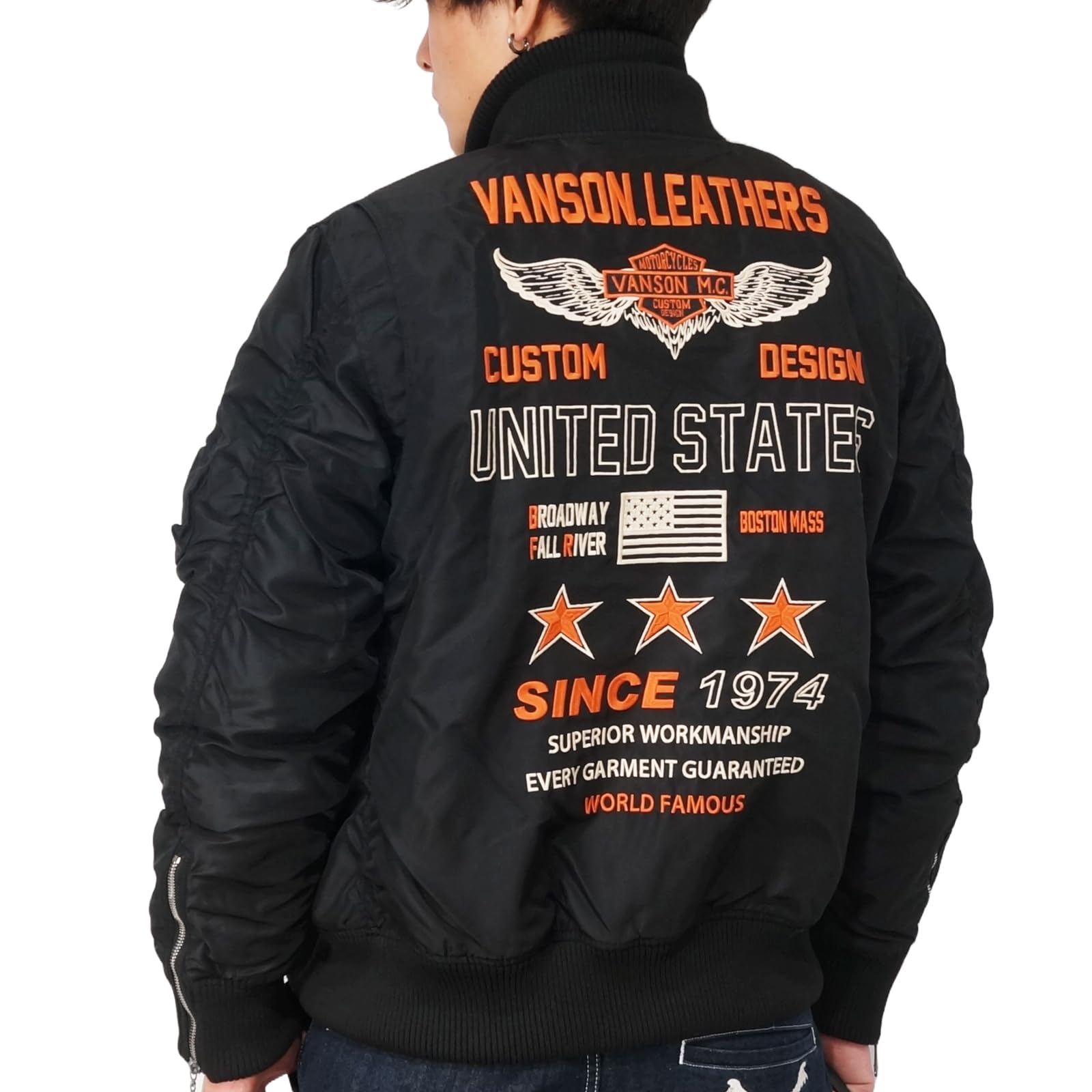 

Вишивка емблеми, що летить, Наповнювач, Куртка-пілот, Верхній одяг, Модель [Banson] MA-1, Чоловіча, nvjk-2402 (JP, Алфавіт, XL, Чорний) чорний