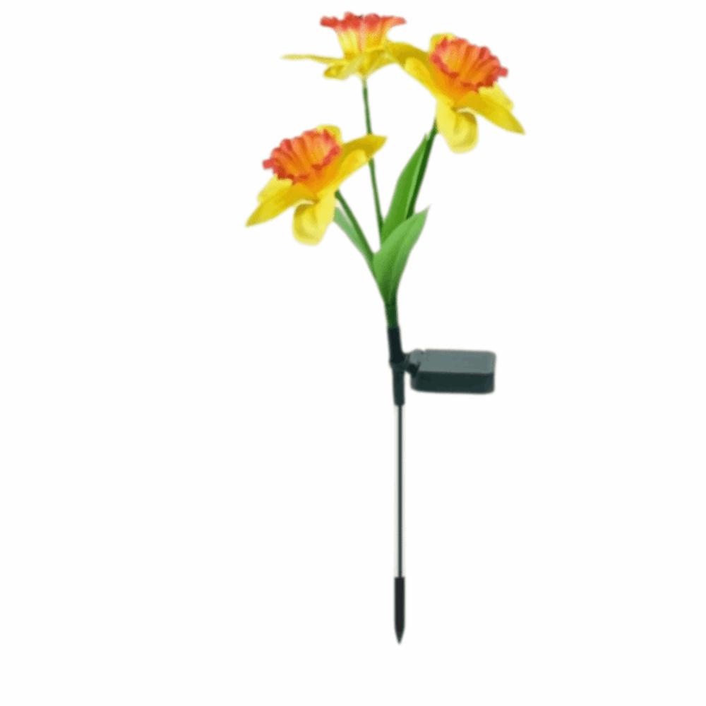 Waterproof Design Solar Garden Lights Solar Powered Stake Lights Solar Powered Lights Artificial Plants Narcissus