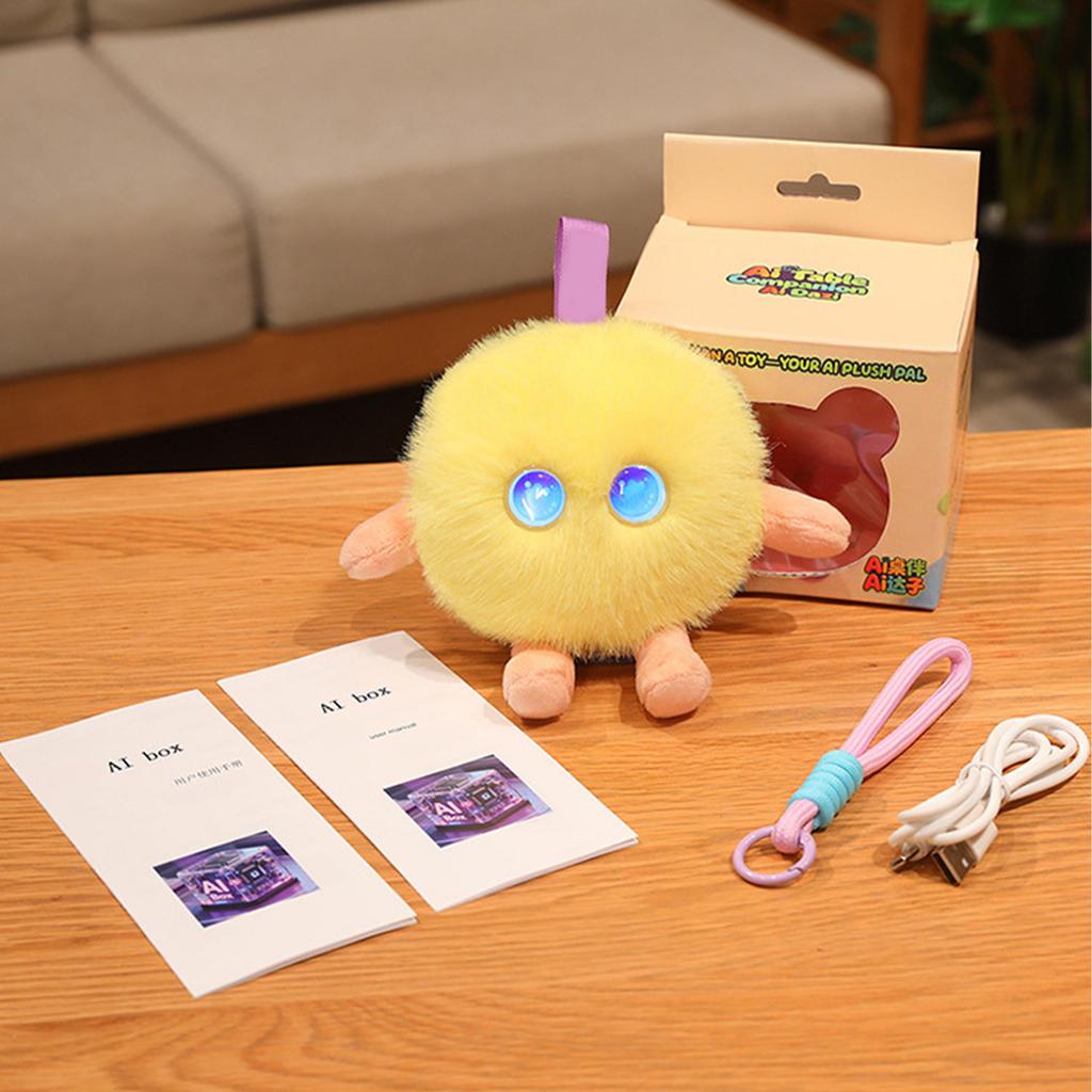 Intelligentes Plüschtier, Interaktives Kuscheltier mit 66 Sprachen Sprachchat, Niedliches Pom-Pom-Plüschtier für Kinder & Erwachsene, Pädagogisches Sprachenlernen