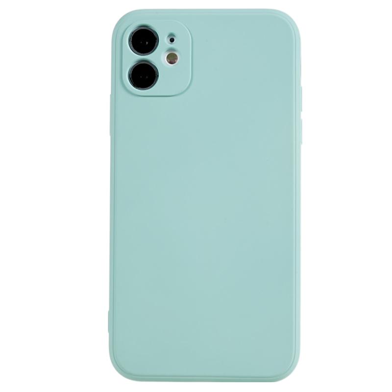 For iPhone 11 Soft TPU Rubberized Cover Fiber Lining Cushion Anti-Scratch Phone Case