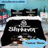 Custom Name Slipk-not Artistic Masks Bedding Set 3pcs, Bedding Set Including 1pc Duvet Cover And 2pcs Pillowcases for Bedroom, Dormitory Gift