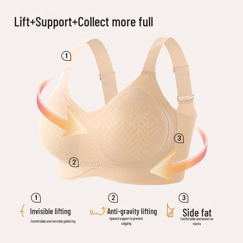 Anti-Gravity Support Lift Nude Seamless Sports Bra - Light Shaping & Fixed Cup