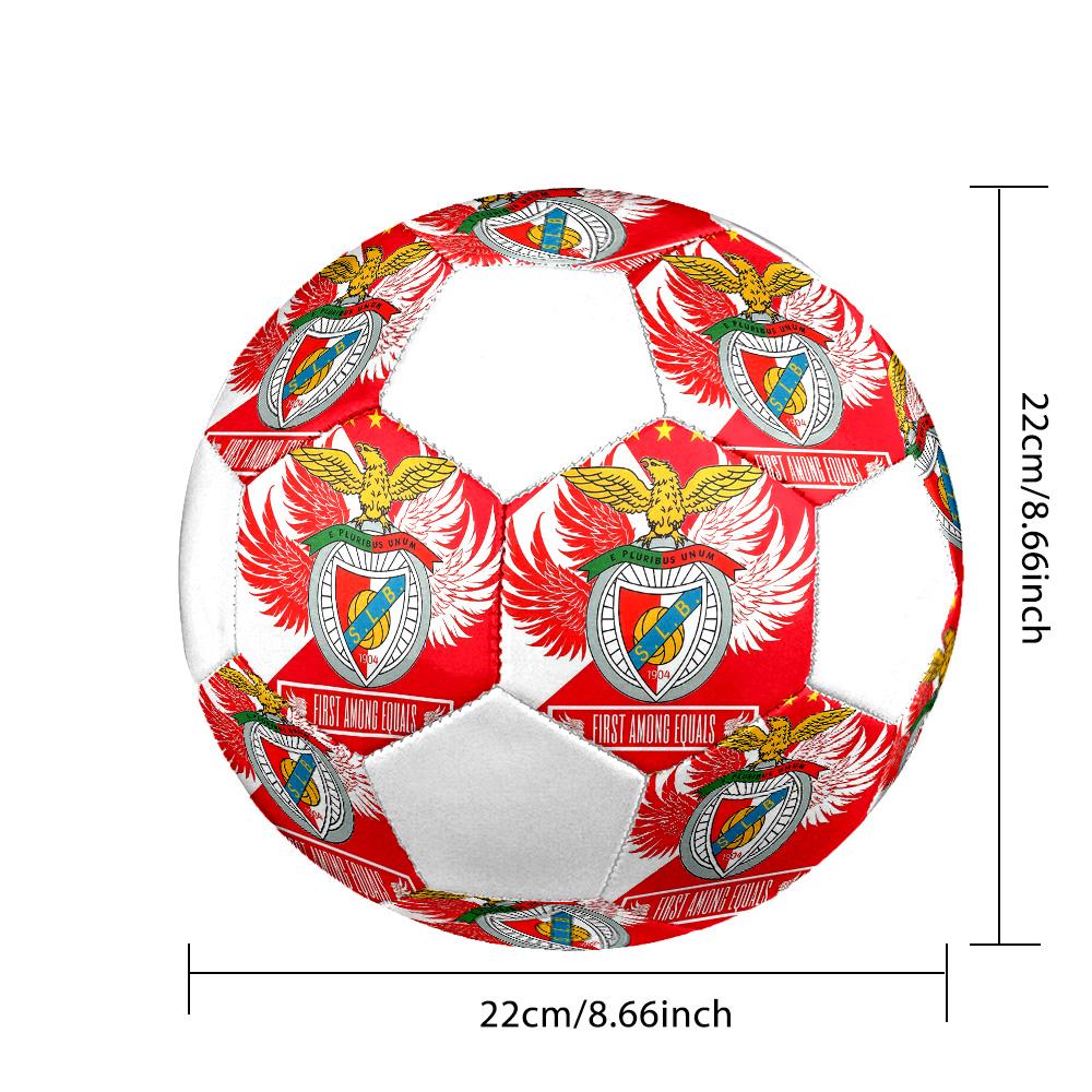 1PC As Águias Logo Size 5 Soccer Ball PrahaIndoor Soccer Ball Colorful All Ages Machine Stitched PVC Competition Ready Durable High-Bounce