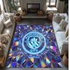 Manchester City Geprint Flanellen Vloerkleed Niet-Glijdend Zacht Polyester Vloerkleed Binnen Decoratie Mat voor Slaapkamer Woonkamer Bank