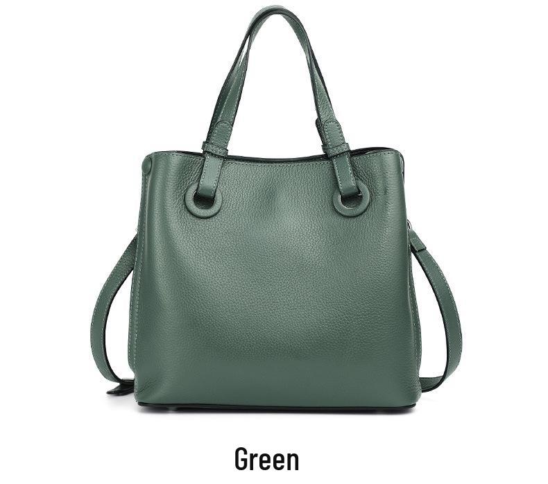 Qian Dian Women's 2025 Trendy Bucket Bag: Soft Leather, Large Capacity, Fashionable Crossbody & Shoulder Bag