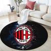Associazione Calcio Milan3 Round Area Rug,Carpet Rug for Living Room Bedroom Sofa Playroom Decor,Non-slip Floor Mat
