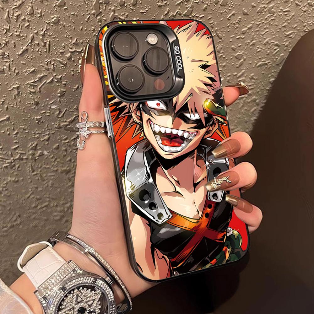 My Hero Academia Bakugo Phone Case for iPhone 17 16 15 14 13 12 11 X XR XS 8 7 Pro Max Plus Translucent Colour Protective Cover