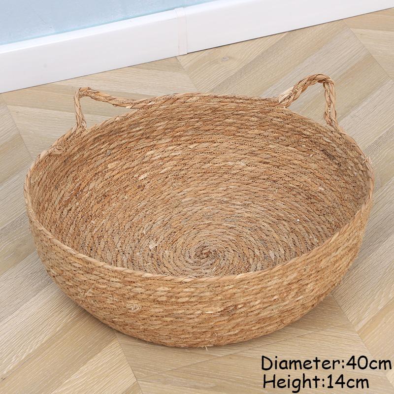 

Кровать для кошек из ротанга Four Seasons Universal Hand-Woven, собачья когтеточка, коврик для кошек, кошачья кровать, кошачья кровать M