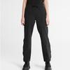 Timberland Solid Color Cuffed Design Lace-Up Wide-Leg Casual Pants Women Pants Black A5ZCN-001
