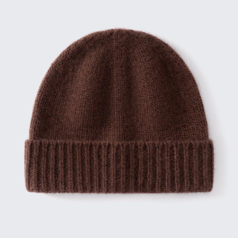 % Cashmere knitted hat autumn and winter cold hat warm bag head knitted hat versatile casual knitted wool hat
