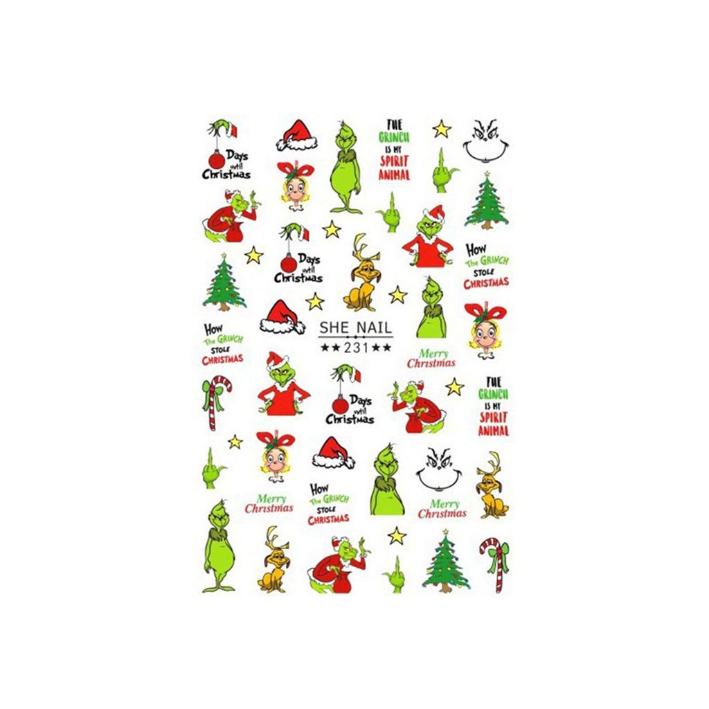 Vánoční samolepky Zelené vánoční samolepky