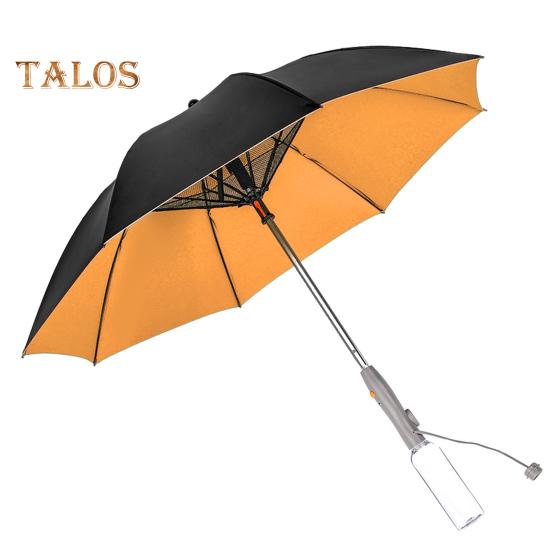 3-In-1 Umbrella with Fan Mister USB Rechargeable UV Sun Protection Umbrella Portable Waterproof Windproof Summer Outdoor Sun Rain Umbrella