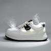 Summer Versatile New White Sneakers Breathable Hollow Sandals Thick Bottom Color Blocking Casual Board Shoes.