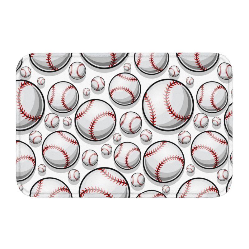Baseball Basketball Football Doormat Non-Slip Bath Kitchen Mat Toilet Door Floor Entrance Carpet Rug