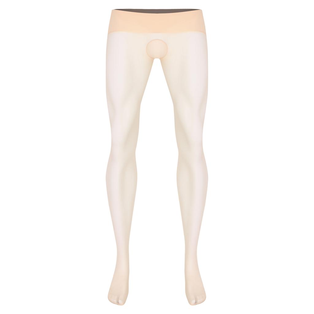 Herren Ultra Dünne Dehnbare Strumpfhosen Strümpfe Hoher Bund Nahtlos Durchsichtig Leggings Nachtwäsche