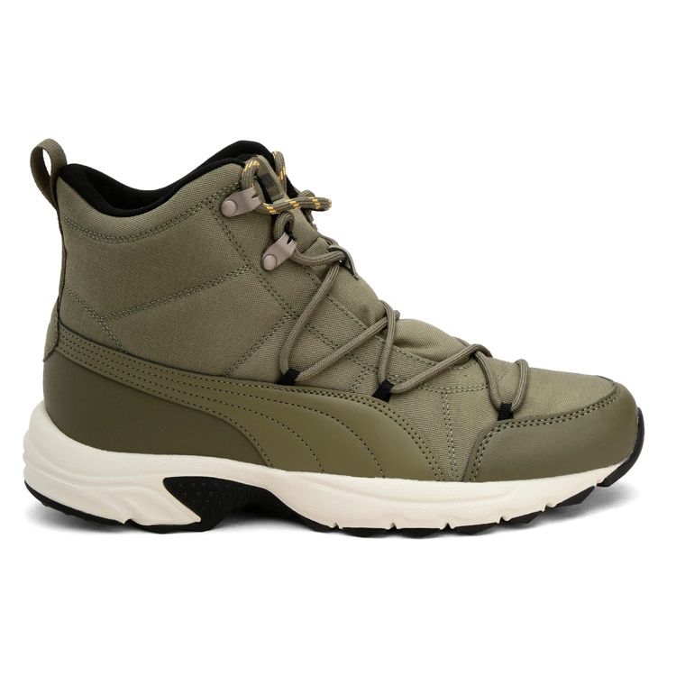 Puma Axis Tr Wtr Material Piele Sintetică Anti-Alunecare Rezistent la Uzură Călduroși Pantofi de Alergare cu Top Înalt Unisex Pantofi de Alergare Verde Militar 372381-02