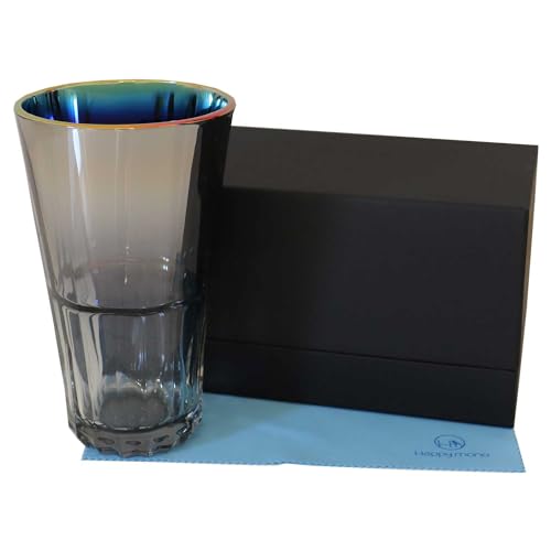 

PROGRESS Sublime Tumbler Glass, Beer Glass, Highball Glass with Titanium Mirror, Made in Japan, Perfect Father s Day Gift, Perfect for Whiskey, Beer,