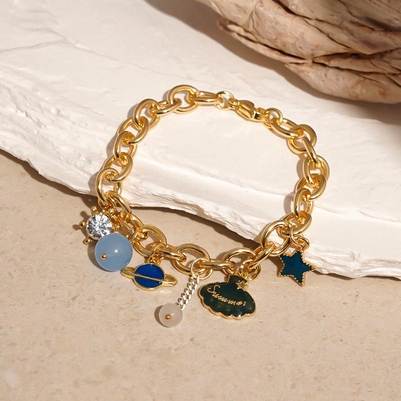 Cartoon children's fun ceramic bracelet summer new small fresh versatile bracelet new Chinese retro high-end jewelry women