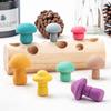 Concentration Wooden Mushroom Grip Training Toy Children Learning Coordination