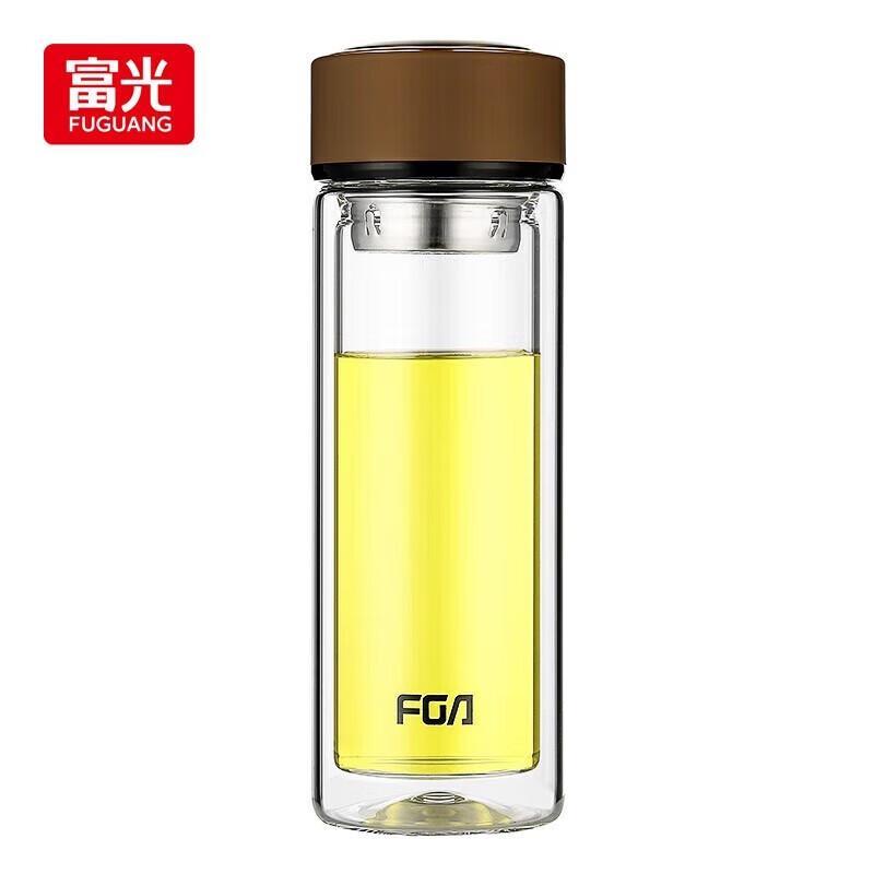 Fuguang Portable Double Wall Glass Tea Infuser Bottle