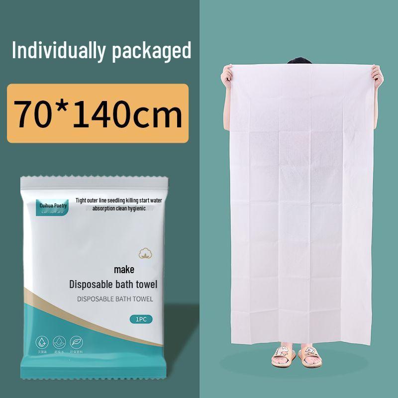 100 Large Disposable Compressed Bath Towels for Travel, Hotel, and Business Trips