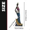 African Art Sculpture Aesthetic Ornament Statue Tribal Lady Figurine for Housewarming