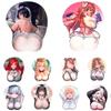 Entzückendes zweidimensionales 3D-Brust-Anime-Mauspad mit weichem ergonomischem Design