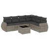 VidaXL Salon de Jardin avec Coussins 7 pcs, Canapés de Terrasse, Ensemble de Meubles de Patio, Mobilier d'Extérieur, Gris 3221419