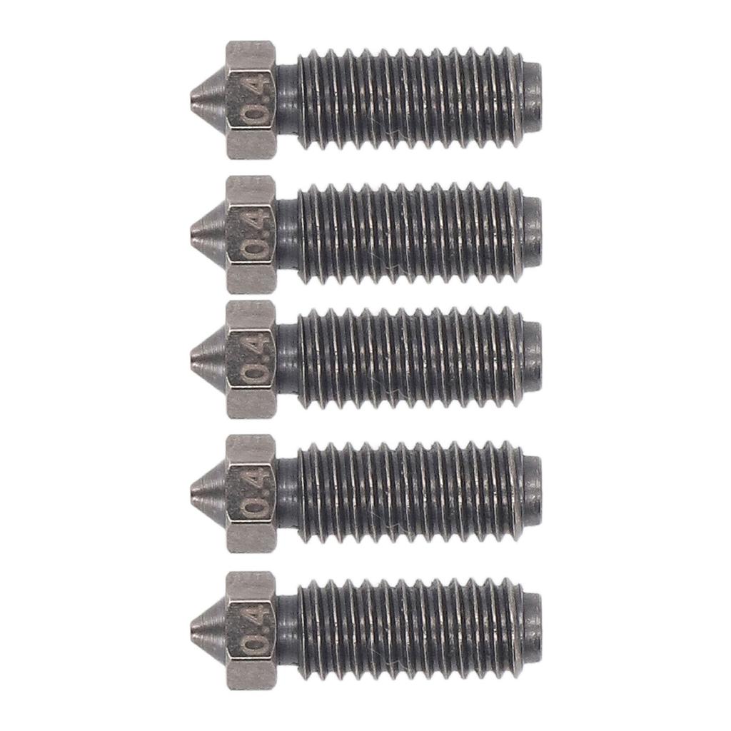 5Pcs Hardened Steel Nozzle 0.4mm for Kobra 3 3D Printer Replacement Parts Accessories