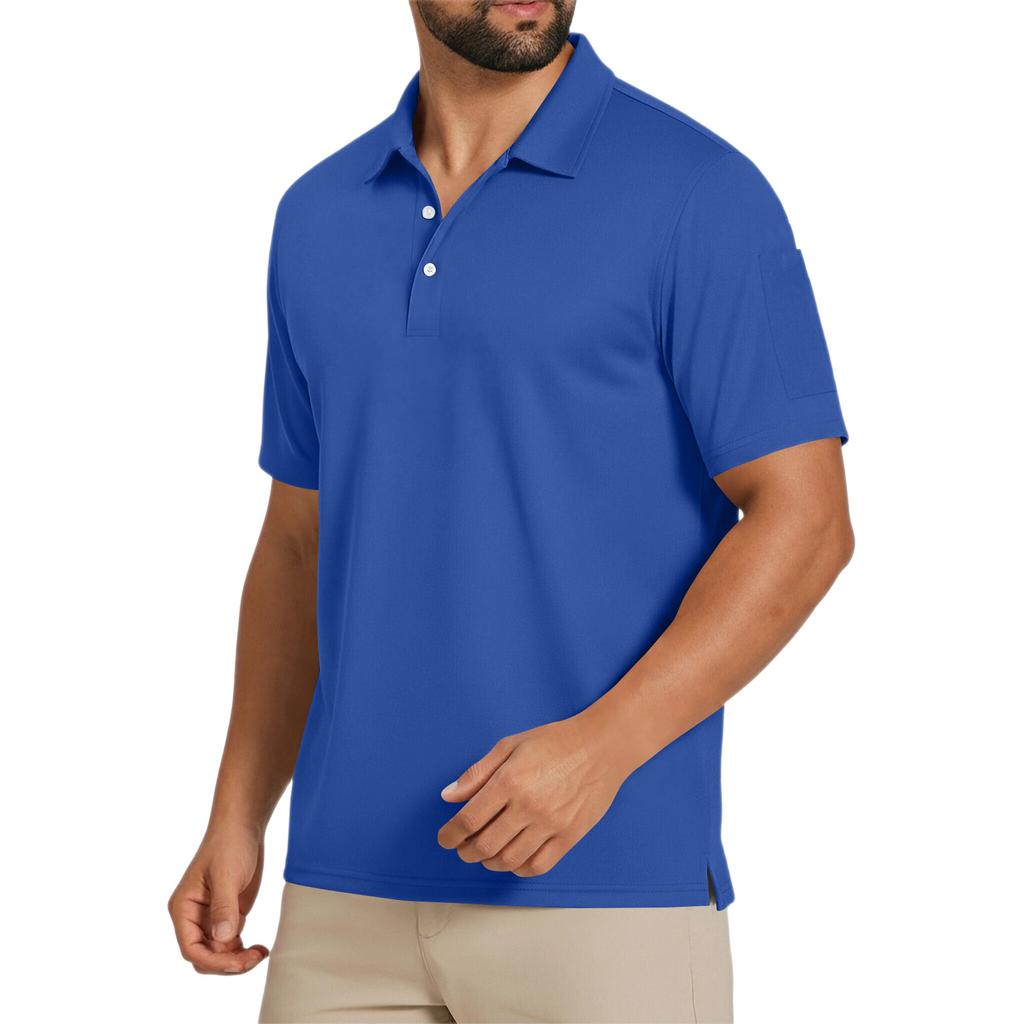 Men's Shirt With Turn-down Collar And Short Sleeves – Casual, Sophisticated T-shirt