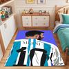 Soccer Star with Striped Jersey Patterned carpet, suitable as a non slip play mat for the living room and bedroom sofa
